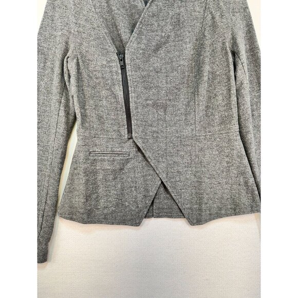 Cabi Womens Asymmetrical Zip Knit Jacket XS Gray - Picture 4 of 12